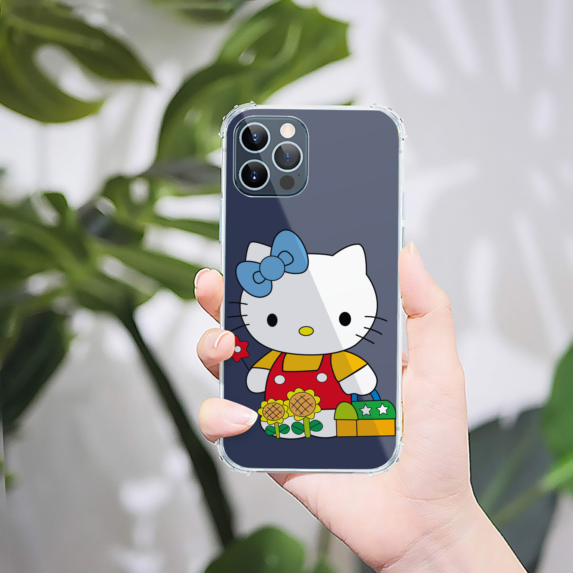 （画像用） Hello Kitty ハローキティ 【iPhone 12シリーズ対応】透明スマホケース（クリアソフトケース）